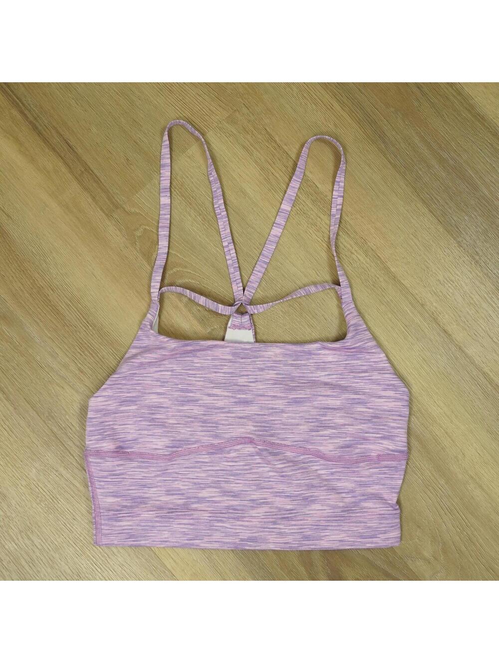 Outdoor Voices Pink Heathered Strappy Sports Bra Crop Top XS - Athleisure